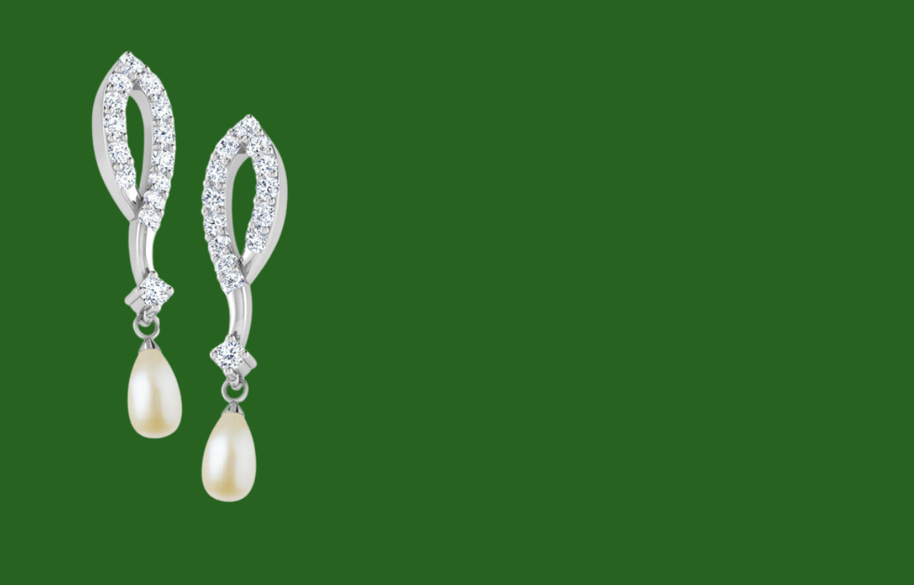Pearl Hanging Earing Set